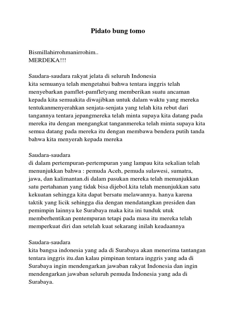 Pidato Bung Tomo