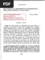 Lukács, G. - en Torno Al Desarrollo Filosofico Del Joven Marx
