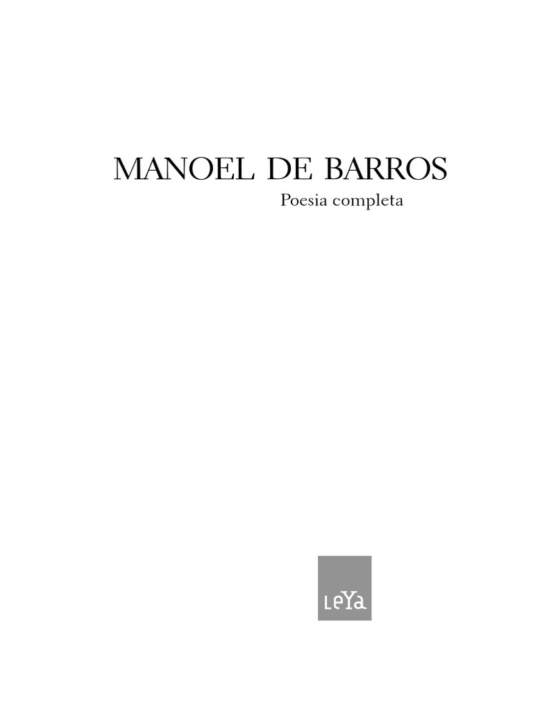 Manoel de Barros Poesía Completa PDF | PDF