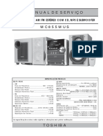 Manual de serviço para sistema estéreo AM/FM com CD, MP3 e subwoofer MC855MUS