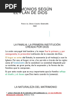 Matrimonios Segun El Plan de Dios