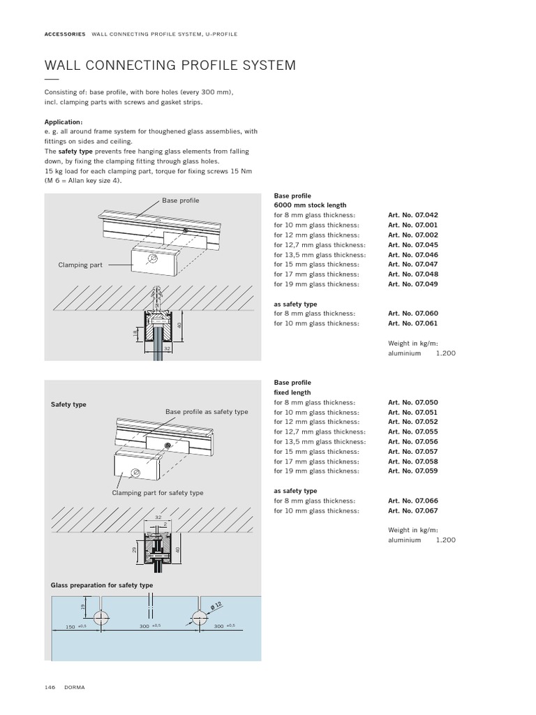 Wall Connecting Profile System Details | PDF | Equipment | Manufactured ...