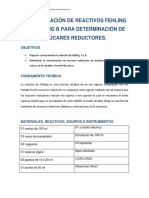 Inf. 2-Preparación de Reactivos Fehling A y B para Determinación de Azúcares Reductores