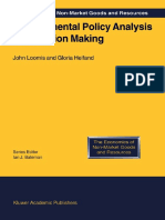 POLICY ANALYSIS Environmental Policy Analysis for Decision Making