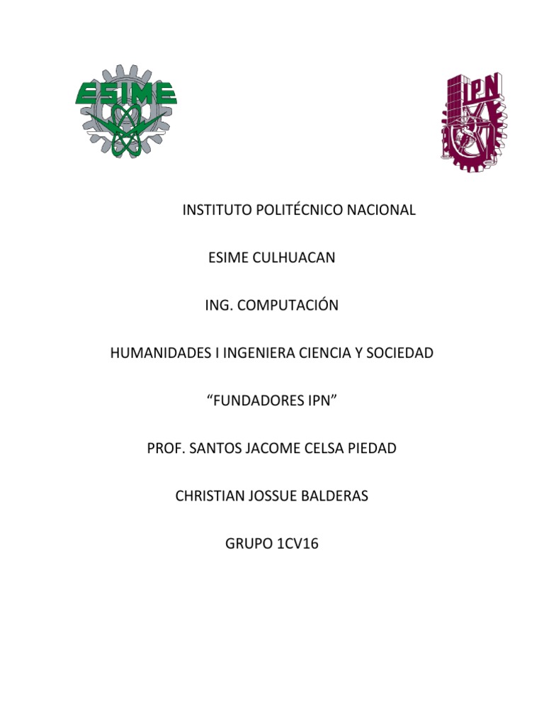 Fundadores Ipn | PDF | Educación avanzada | Escuelas