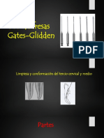 Uso de Gates-Glidden para limpieza y conformación del tercio cervical y medio