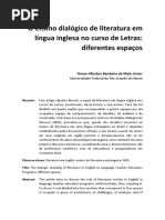 O Ensino Dialgico de Literatura Em LI Diferentes Espaos