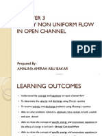 Steady Non Uniform Flow in Open Channel: Prepared By: Amalina Amirah Abu Bakar
