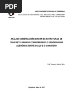 ANÁLISE NUMÉRICA NÃO-LINEAR DE ESTRUTURAS DE CONCRETO ARMADO CONSIDERANDO O FENÔMENO DA ADERÊNCIA ENTRE O AÇO E O CONCRETO Engo