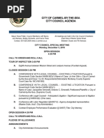 Agenda City Council Special Meeting 12-03-18