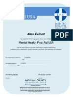 8hr Mhfa Certificate 2018