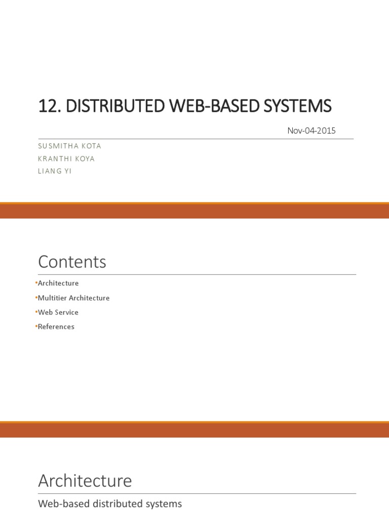 Web-Based Distributed Systems Overview | PDF | Web Service | Dynamic ...