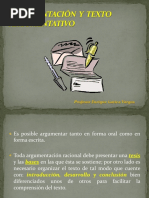 Argumentación y Texto Argumentativo
