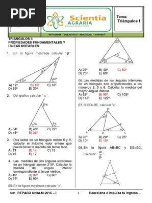 Sem1 Triangulos I Pdf Triangulo Formas Geometricas
