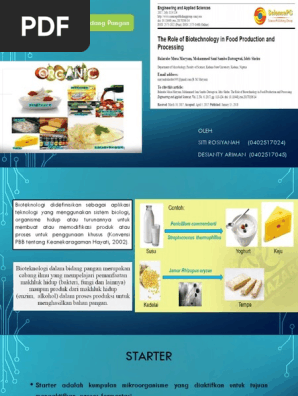 Penerapan Bioteknologi Di Bidang Pangan New Pdf