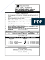 Reso-Fast Sample Test Paper: For Students Moving in Class-Ix in 2019-20