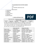 Revised Worksheets on Various Grammatical Terms
