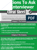Questions To Ask Cheat Sheet PDF