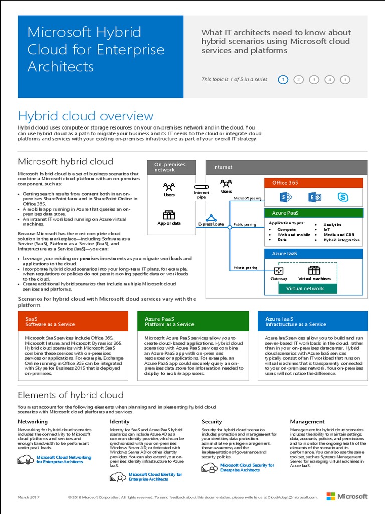 MSFT Cloud Architecture Hybrid | PDF | Platform As A Service | Cloud ...
