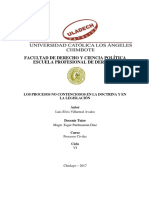 Los Procesos No Contenciosos en La Doctrina y en La Legislación