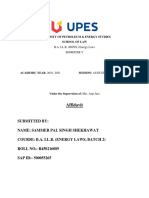 Affidavit: University of Petroleum & Energy Studies School of Law