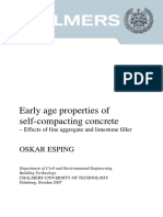 Early Age Properties of Self-Compacting Concrete - Effects of Fine Aggregate and Limestone Filler - Thesis
