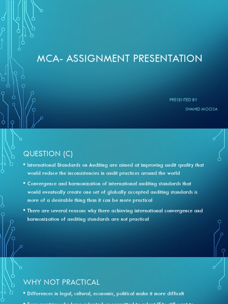 mca assignment