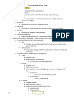 Técnicas quirúrgicas: clasificación, nomenclatura e instrumentos