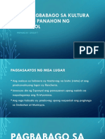 Mga Pagbabago Sa Kultura Noong Panahon NG Espanyol