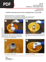 Transformer Oil Sampling Procedure Guide | PDF | Syringe | Equipment