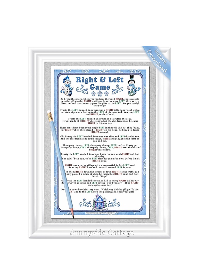 Right and Left Game | PDF