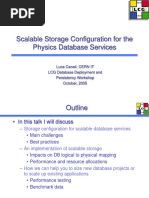 Scalable Storage Configuration For The Physics Database Services