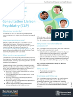 Consultation Liaison Psychiatry (CLP) : Mental Health and Addiction Services