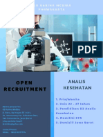 Open Recruitment: Analis Kesehatan