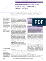 Effect of The Fukushima Earthquake On Weight in Early Childhood: A Retrospective Analysis