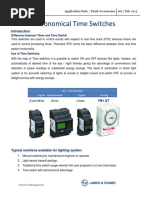 Astronomical Time Switches: Application Note / Panel Accessories / Feb