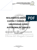 Reglamento General de Cuotas y Cobros de La Ujat PDF