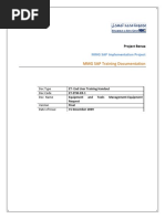 MMG SAP Training Documentation Training Documentation: MMG SAP Implementation Project MMG SAP Implementation Project