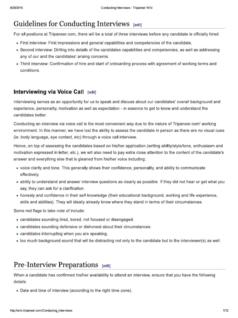 Conducting Interviews - Tripaneer Wiki PDF | PDF