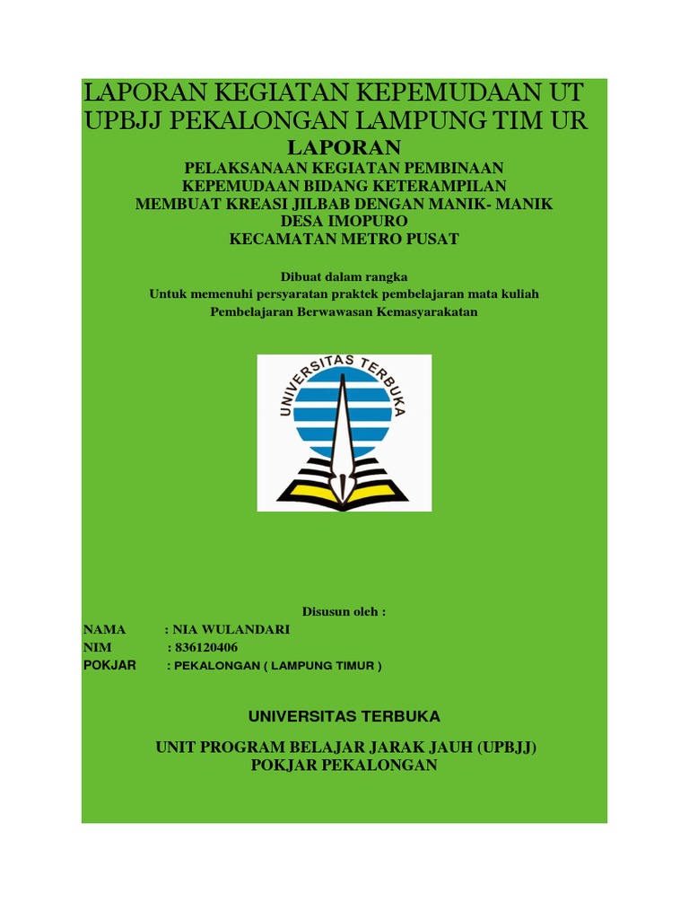 Laporan Praktek Pembinaan Program Kepemudaan Seputar Laporan