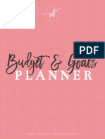 Budget Goals Printable Planner CD