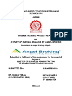 Undertaken at Angel Broking, Aligarh.: Dr. Apj Abdul Kalam Technical University