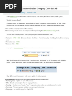 Define Company Code in Sap