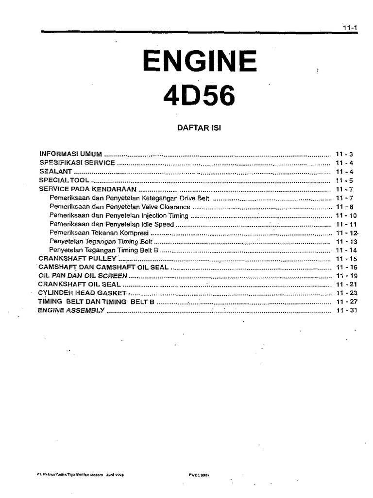 4D56 Diesel-Versi Indonesia PDF | PDF