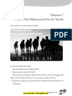 Pelajaran 7 Hijrah Nabi Muhammad SAW Ke Yatsrib