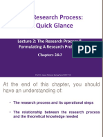 The Research Process: A Quick Glance The Research Process: A Quick Glance