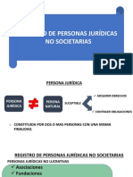 Registro de Personas Jurídicas No Societarias