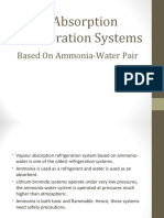 Vapor Absorption Refrigeration Systems: Based On Ammonia-Water Pair