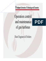 Operation Control and Maintenance of Gas Turbines: Heat Engines & Boilers