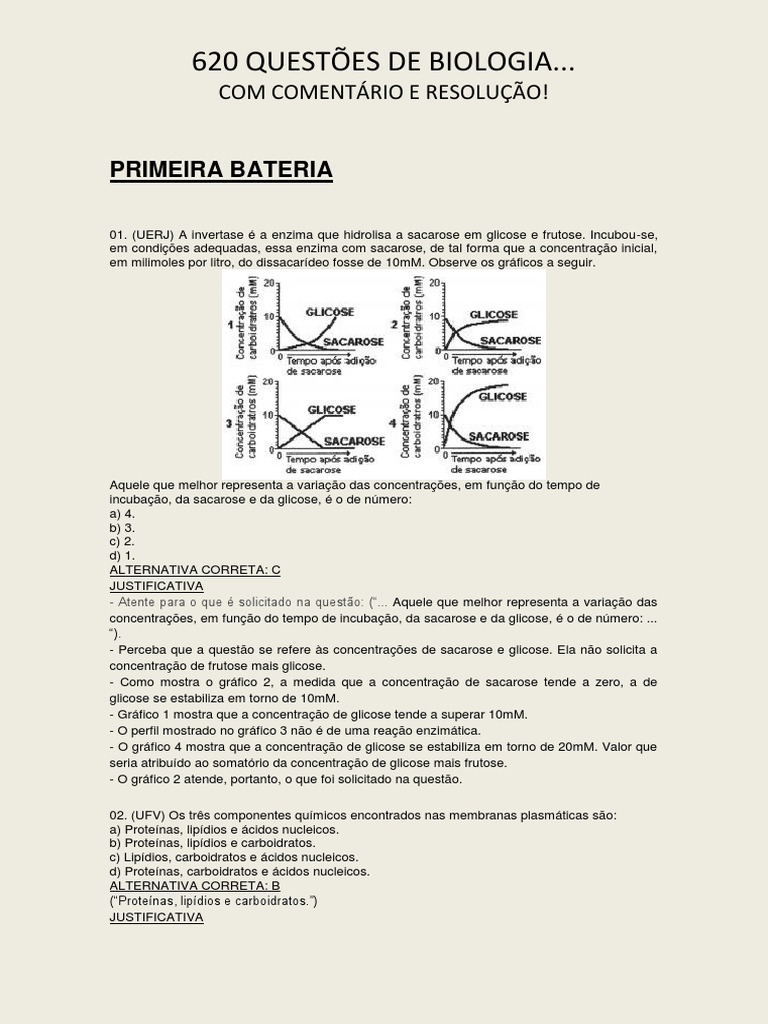 620 Questoes De Biologia Pdf Reproducao Gema